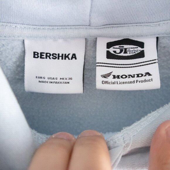 Bershka x Honda Graphic Print Hoodie Blue S - Picture 6 of 8